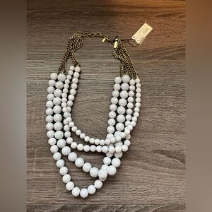 NEW Sugarfix by Baublebar gray beaded necklace multi strand statement Y2K beads